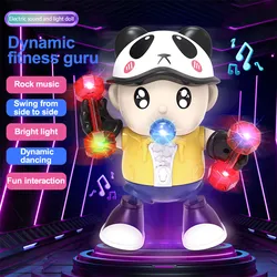 Electric sound and light dance dolls with lights, music, fitness experts, children's puzzle and early education toys