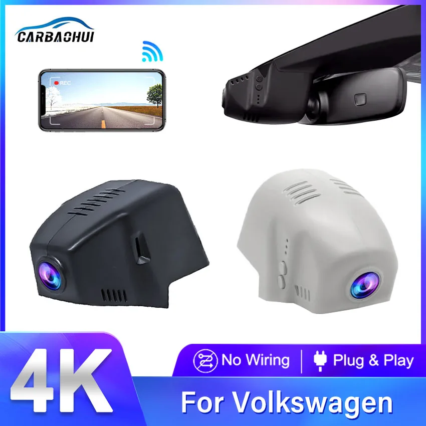 

4K Car Dash Cam For Volkswagen 77mm VW Tiguan 2 II mk2 2er Tayron Touran Tharu Taos Caddy Passat Golf Car Dvr Recorder DashCam