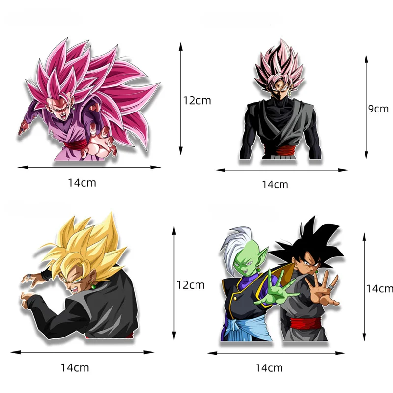 Dragon Ball Black Son Goku Anime Car Sticker Fuel Tank Cap Decoration Sticker Motorcycle Modified Children\'s Toy Birthday Gift