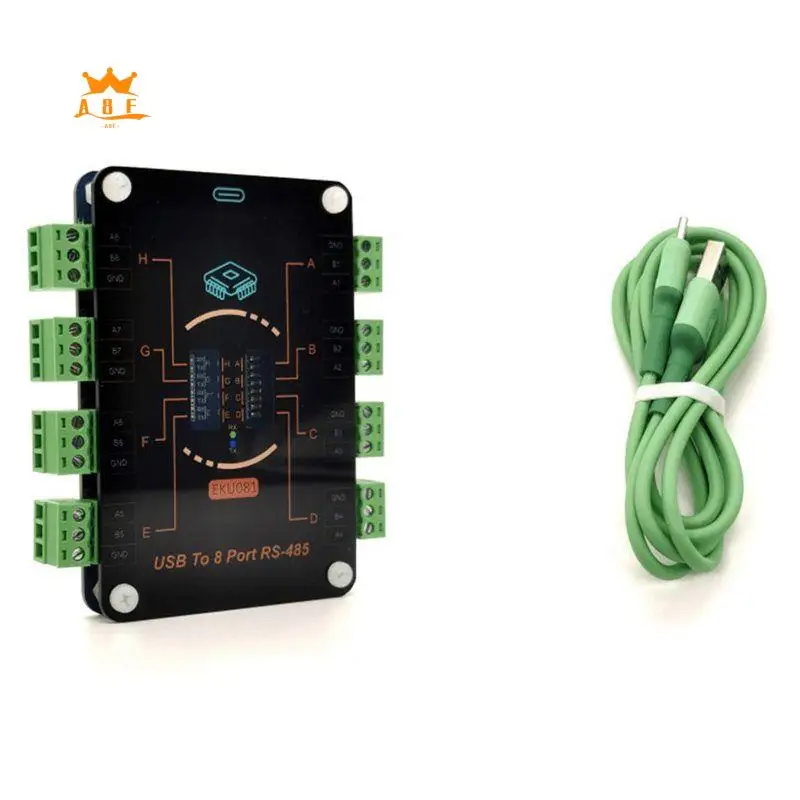 A08E-USB To 8-Channel RS485 Serial Converter Type C To 8-Channel 485 Serial Port Converter CH348 Expansion Module EKU081