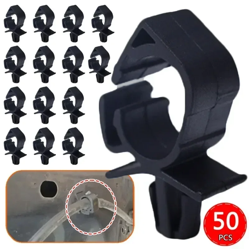 5-100PC Car Wiring Harness Fastener Route Fixed Retainer Clip Corrugated Pipe Tie Wrap Cable Clamp Oil Pipe Beam Line Hose