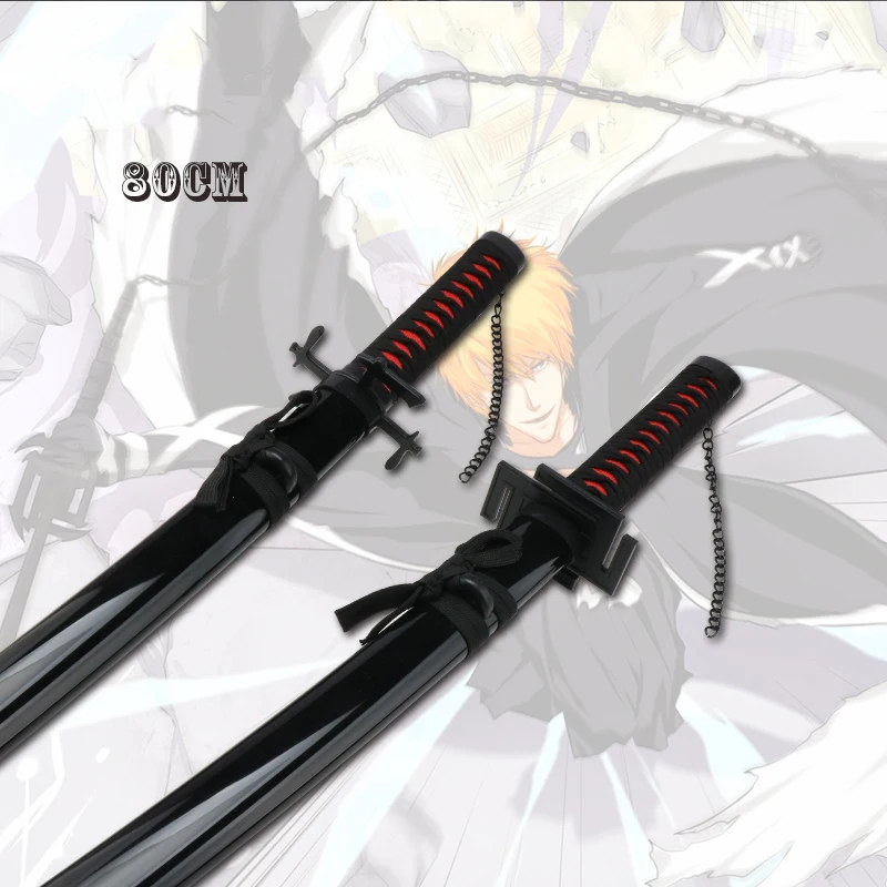 Anime Character Weapons Brinquedos, Katana, Bamboo Blade, Kurosaki, RPG de Luigo, Movie Sword, 80cm, 31.5"