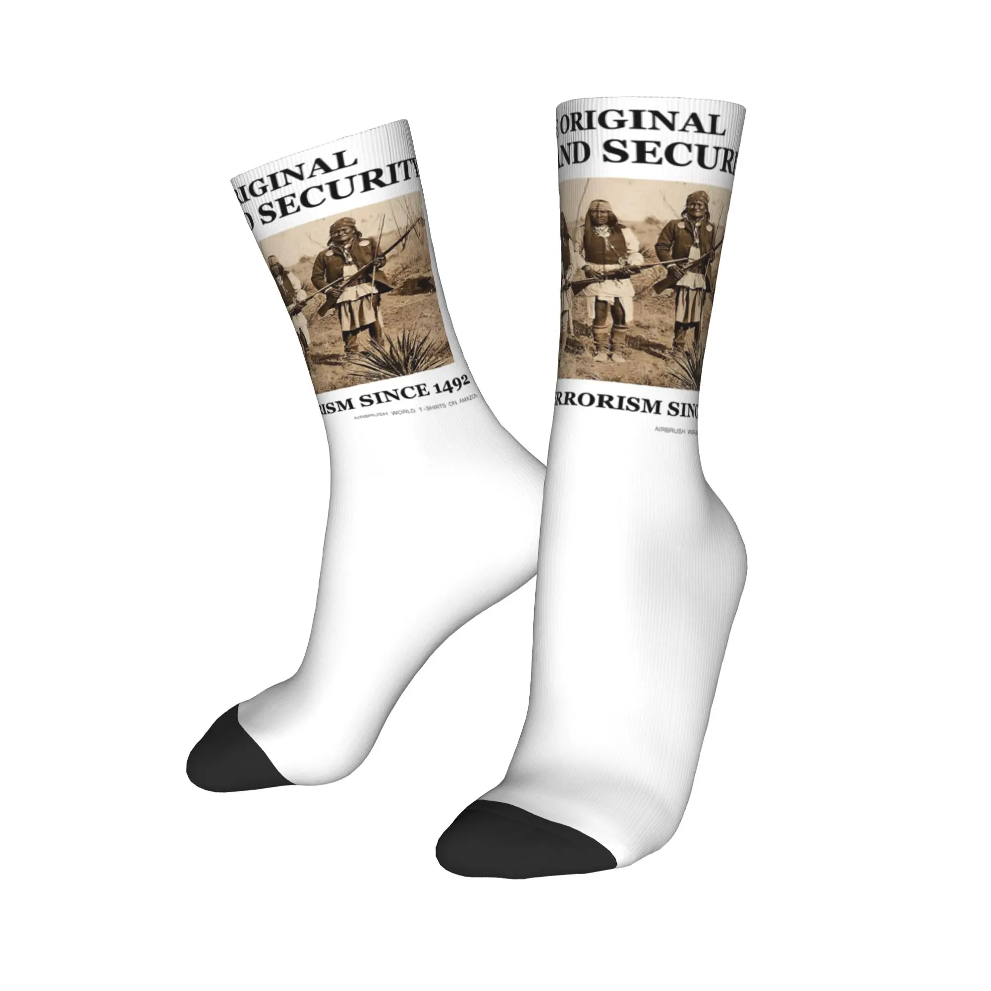 Autumn Winter Colorful Unisex The Original Homeland Security Socks  Sweat Absorbing Skateboard Socks
