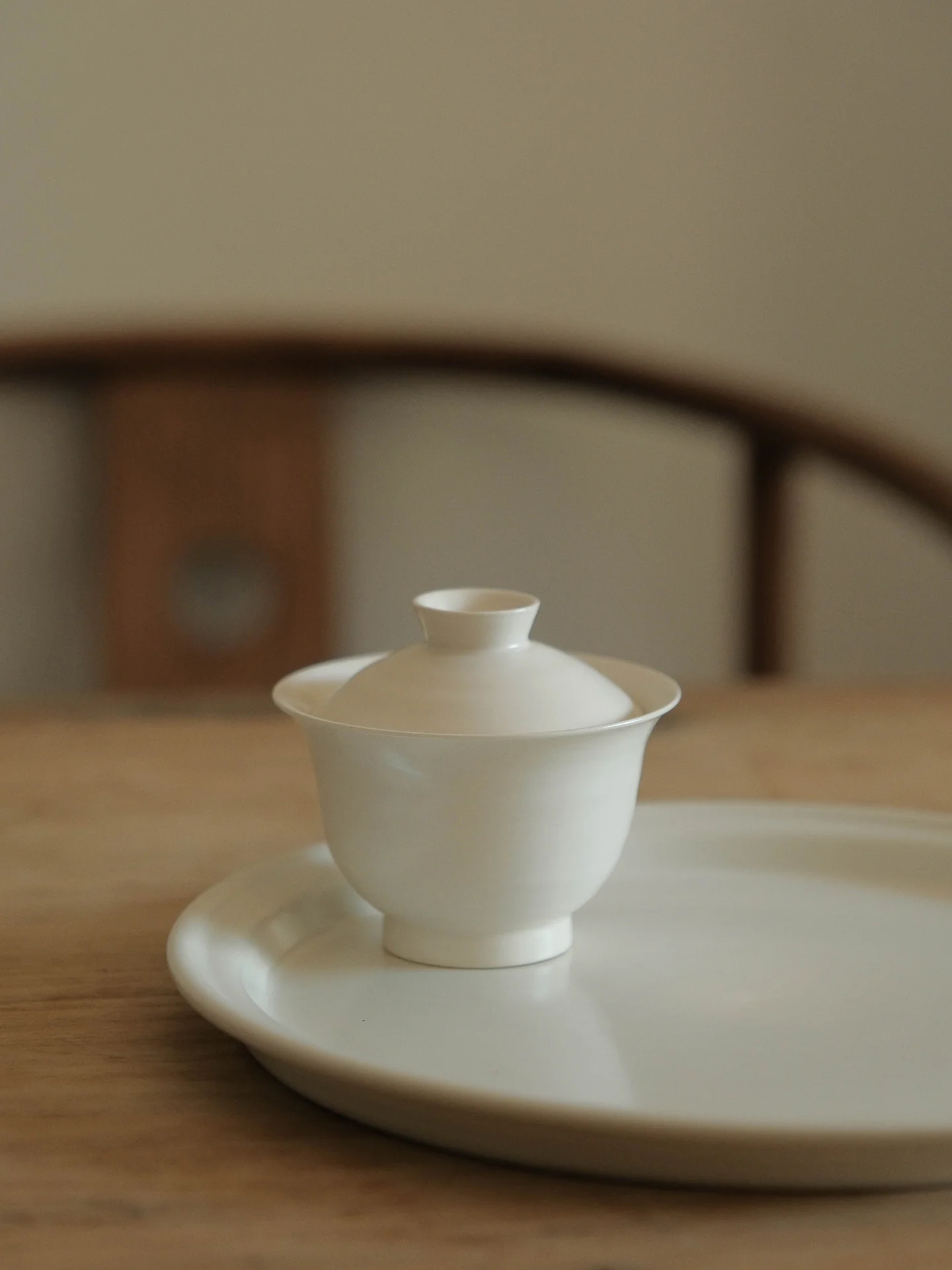 Yetao Hidden Mountain Hall Rice Porridge Series Cover Bowl Ash Glaze Daily No Tray Tea Bowl Elegant Tea Brewing Set Ceramic