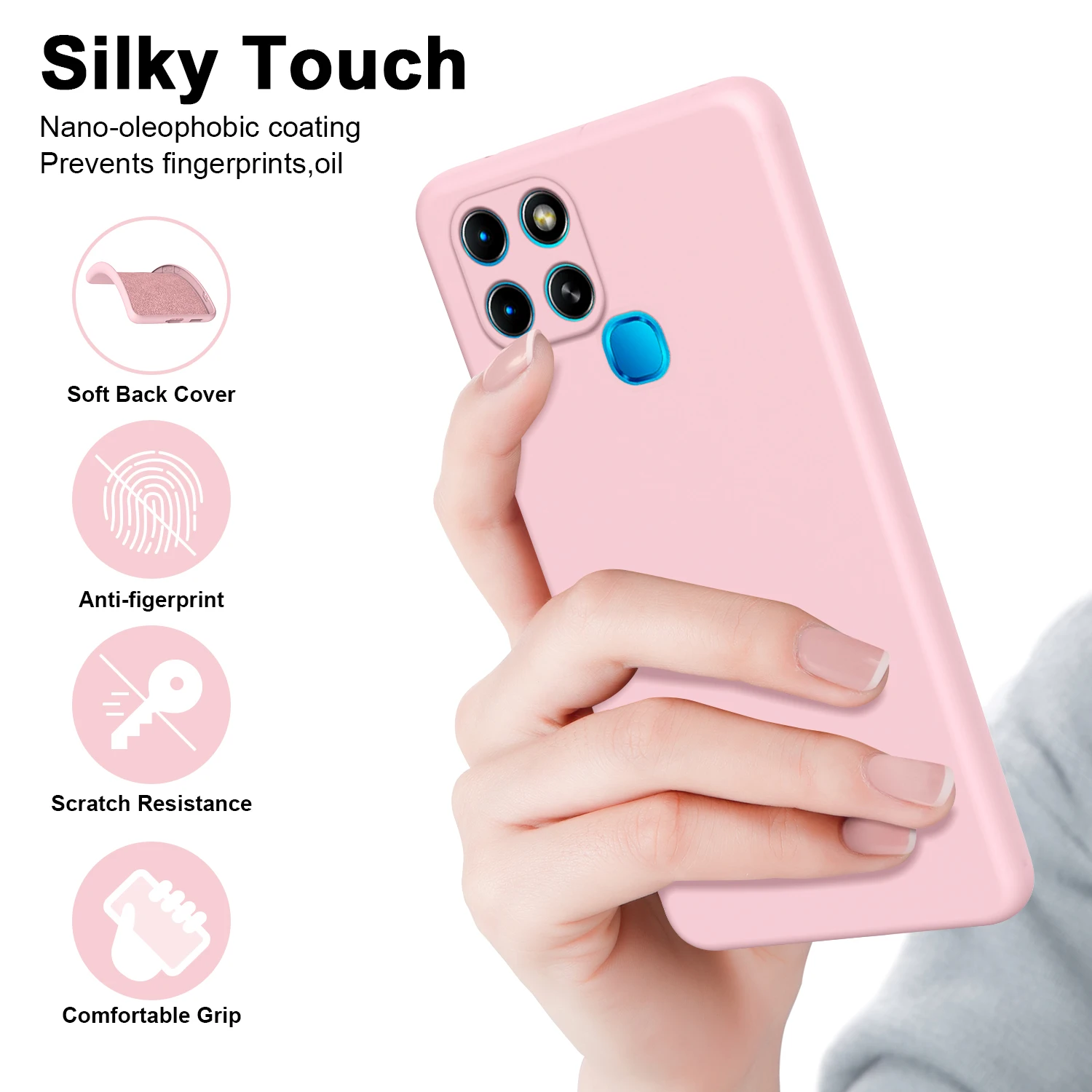 Liquid Silicone Case For Infinix Smart 6 X6511B X6511 X6511E Luxury Built Flannel Soft Shockproof Phone Cover for InfinixSmart6