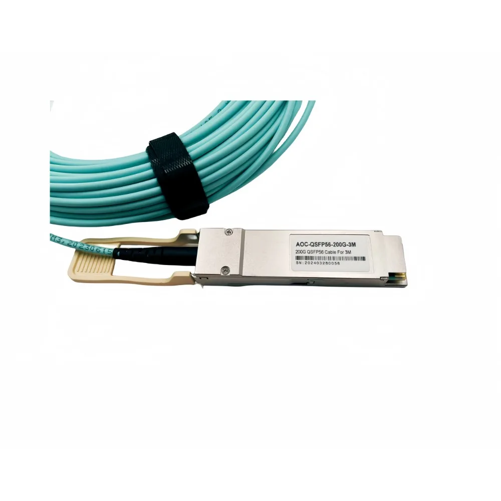 200G QSFP56 Active Optical Cable Mellanox MFS1S00-V003E Compatible Fiber Optic Equipment