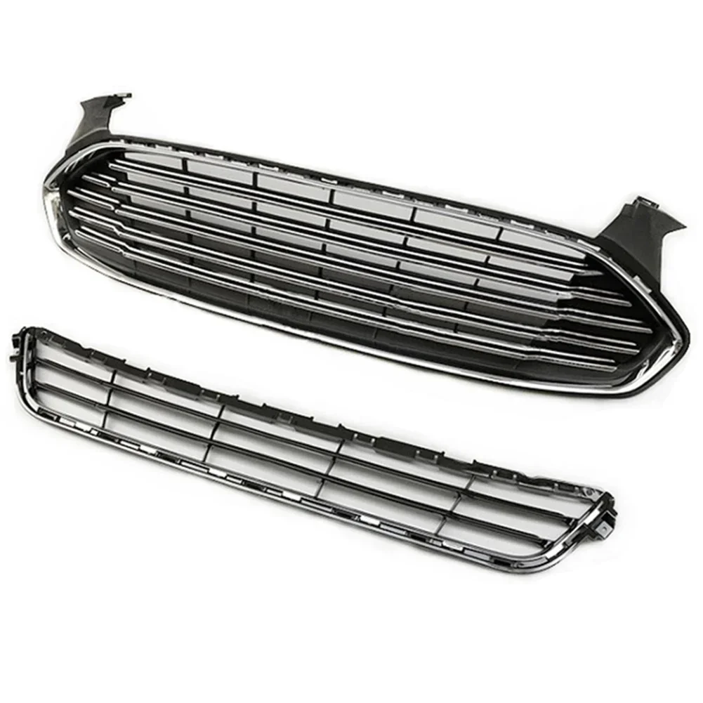 Car Front Bumper Grill Upper Lower Grille Fit For Ford Mondeo 2013 2014 2015 2016