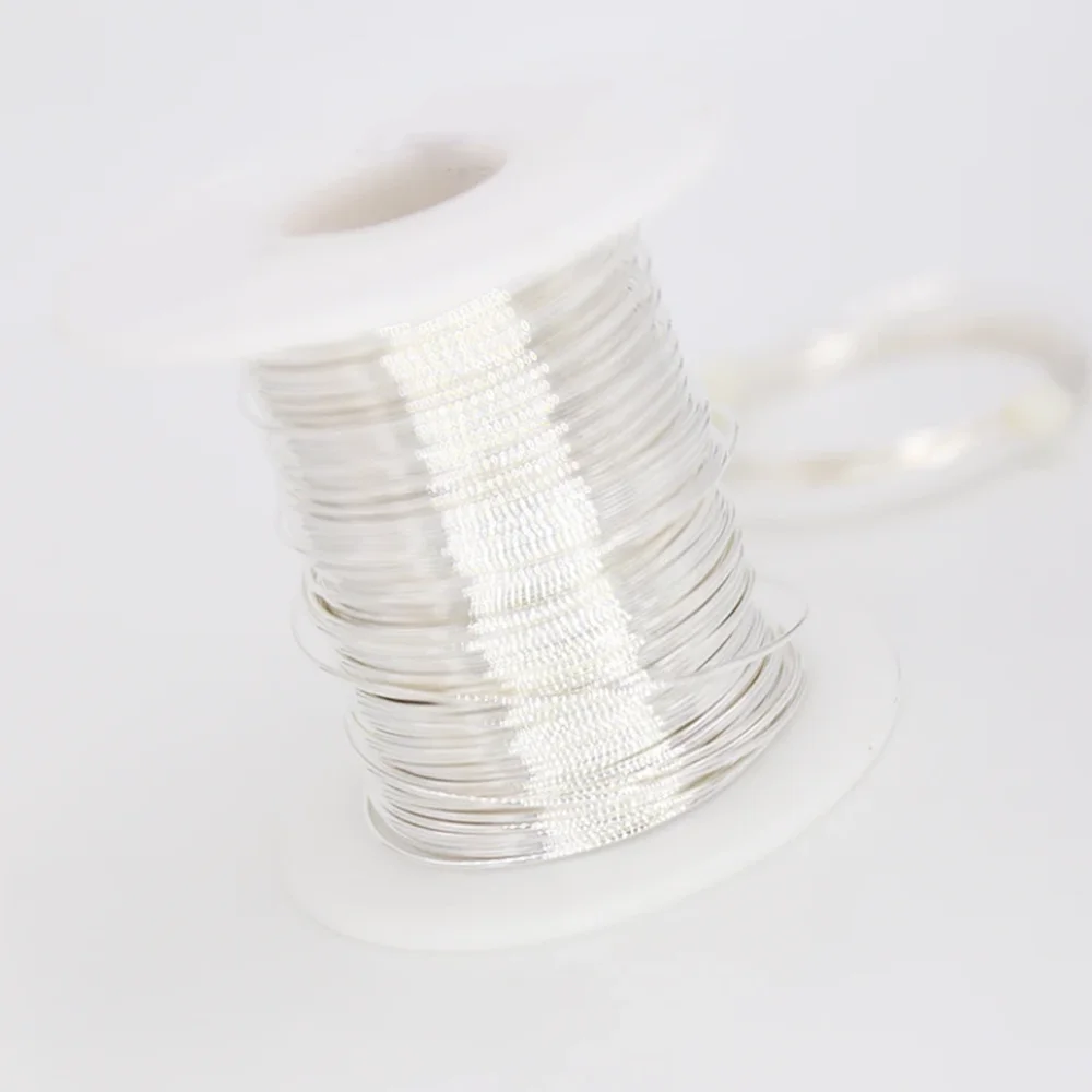 純粋なシルバーオーディオワイヤー、rcaケーブルおよびヘッドフォンケーブル、純銀、バルクケーブル、99.9% 、995n、diy