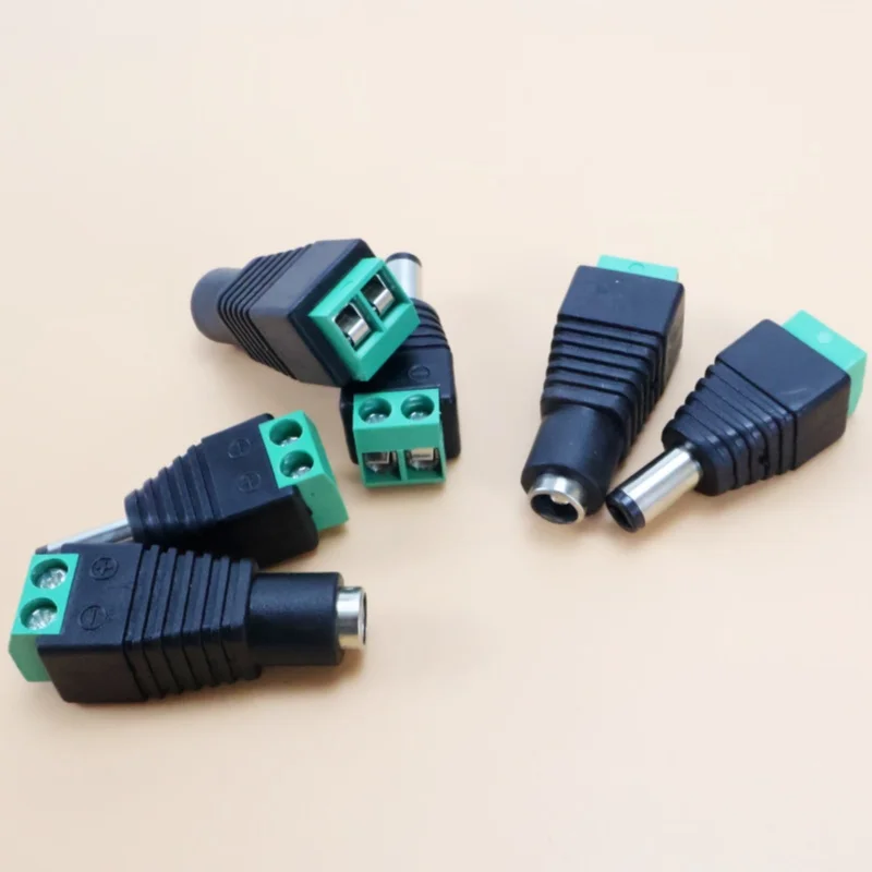 DC Terminal Connector 2pin DC Power Adapter 5.5mm X 2.5mm Plug Male to Female Jack Connector Plug For LED Strip CCTV Came - view 3