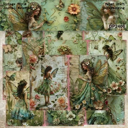 KLJUYP 8 fogli formato A5 Fairy Scrapbooking carta fantasia confezione di carte di carta artigianale leggera 2406