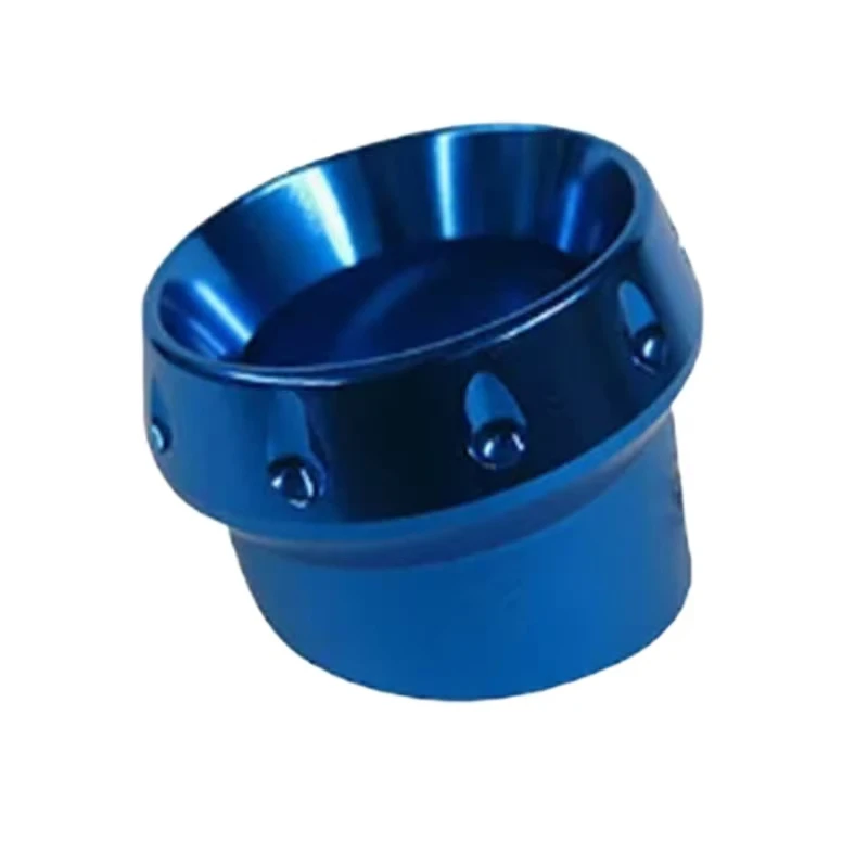 Custom stainless steel/aluminum alloy blue anodized CNC machined multi-bump mechanical connecting rings fastening rings