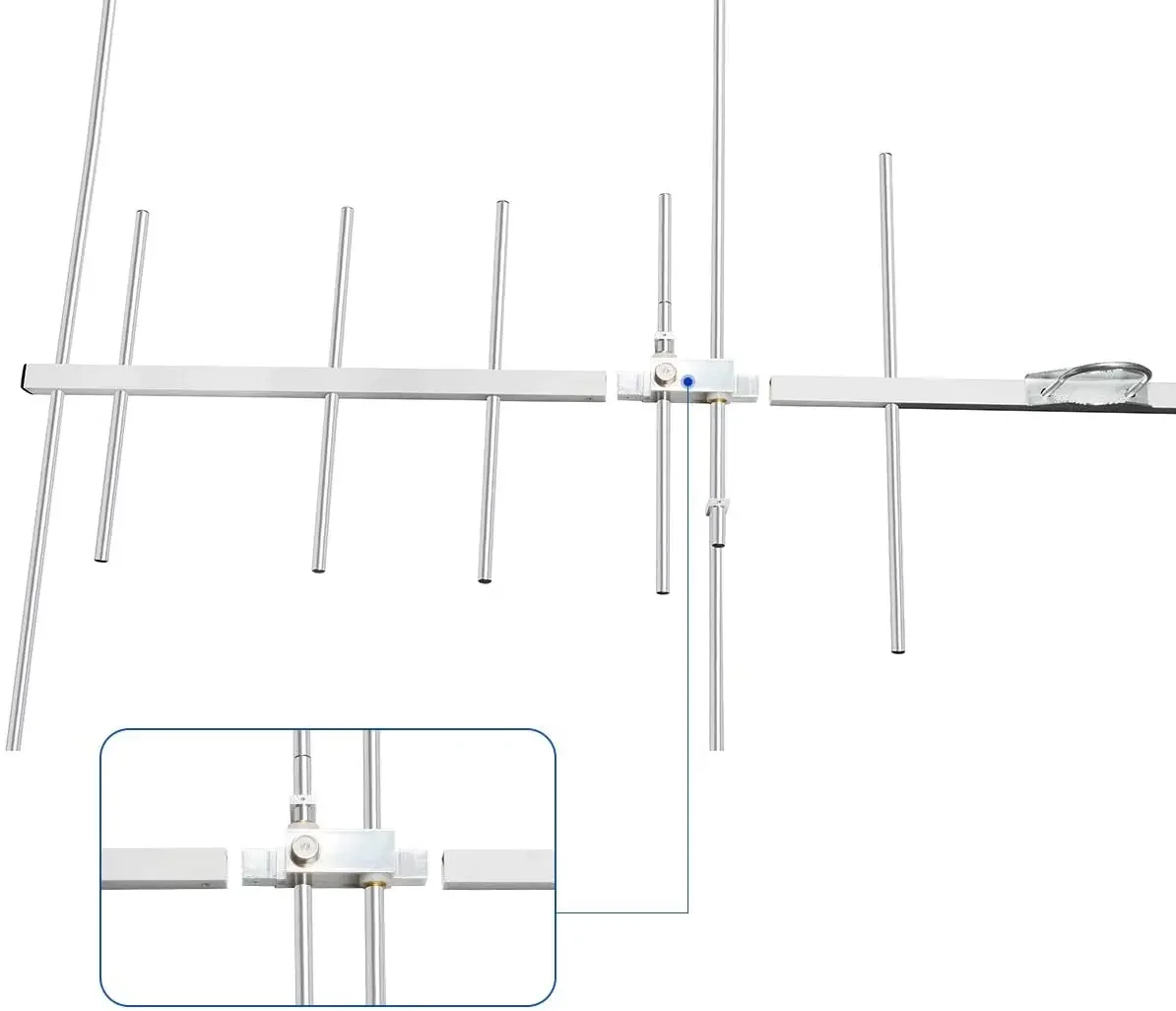 Yagi Antenna Dual Bands 2m 70cm VHF UHF High Gain 8 Elements GMRS Vertical Base Aerials for HAM Amateur Repeater Satellite Tools