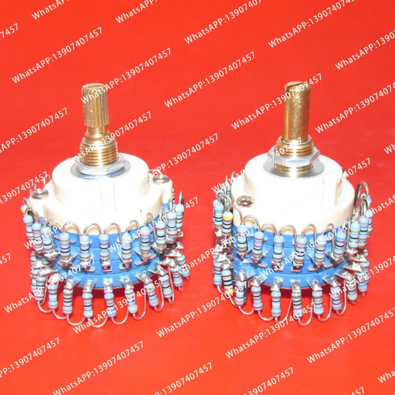 High-Precision 24-Step10K/ 50K/100K/250K/500K Stepped Dual-Channel Volume Potentiometer