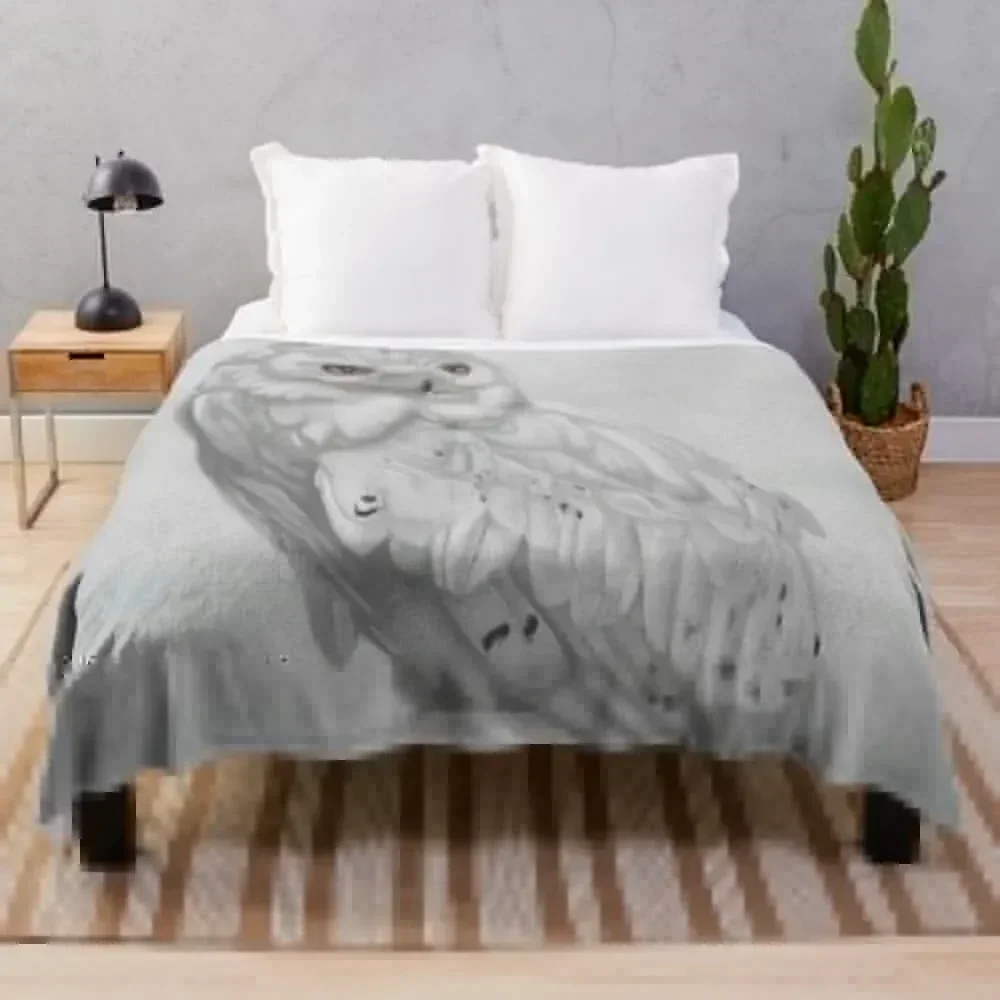 

Snowy Owl Throw Blanket Machine Washable Soft Warm Blanket