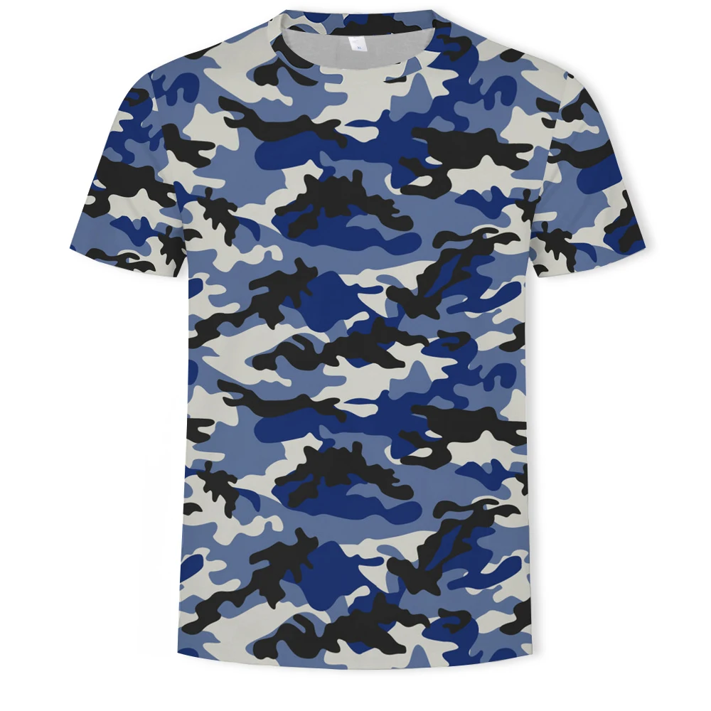 New Camouflage Clothes Leisure Men\'s and Women\'s T-Shirts Casual 3D Print Hip Hop Harajuku Personality Round Neck Short Sleeve