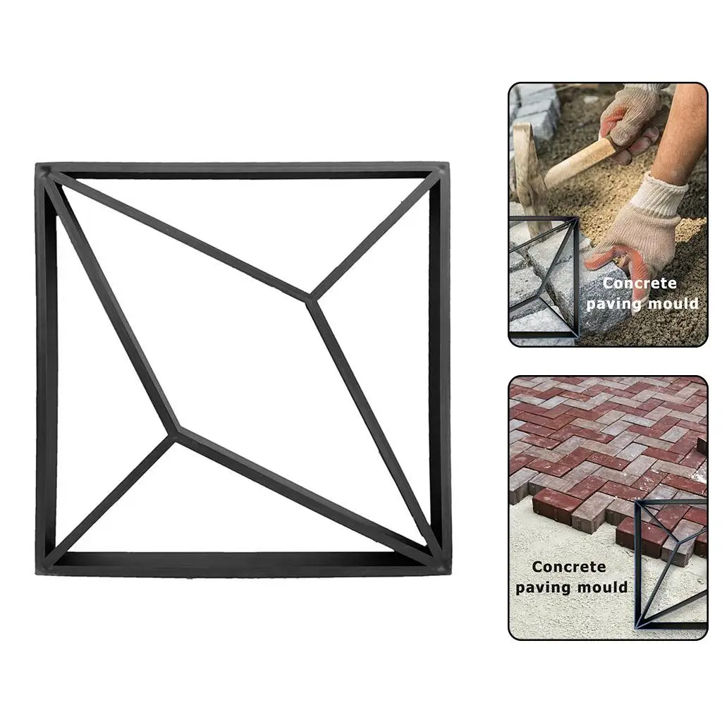 Reusable Concrete Path Molds Path Stone Moldings Stepping Stone Paver DIY Pavement Paving Moulds for Yard Lawn Garden