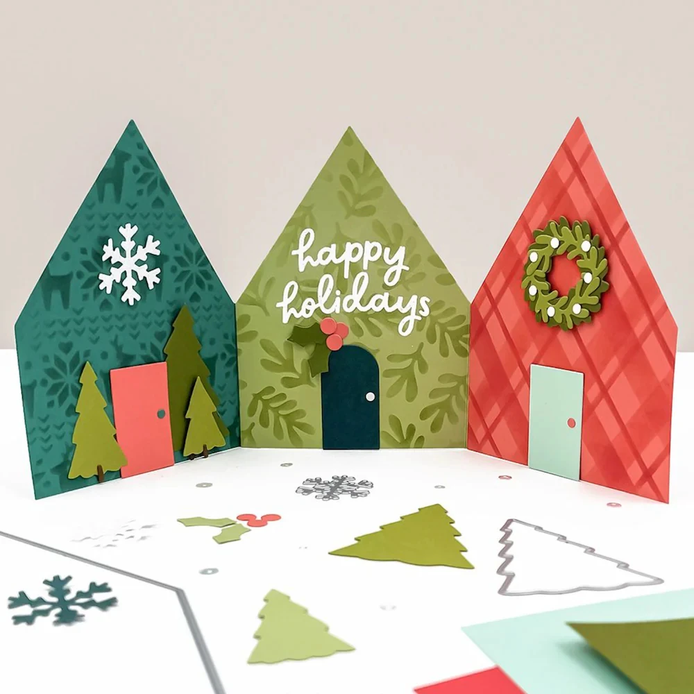 2025 جديد Yuletide لين ختم ويموت حزمة DIY بها بنفسك سكرابوكينغ الحرف صانع ألبوم صور قالب اليدوية الديكور