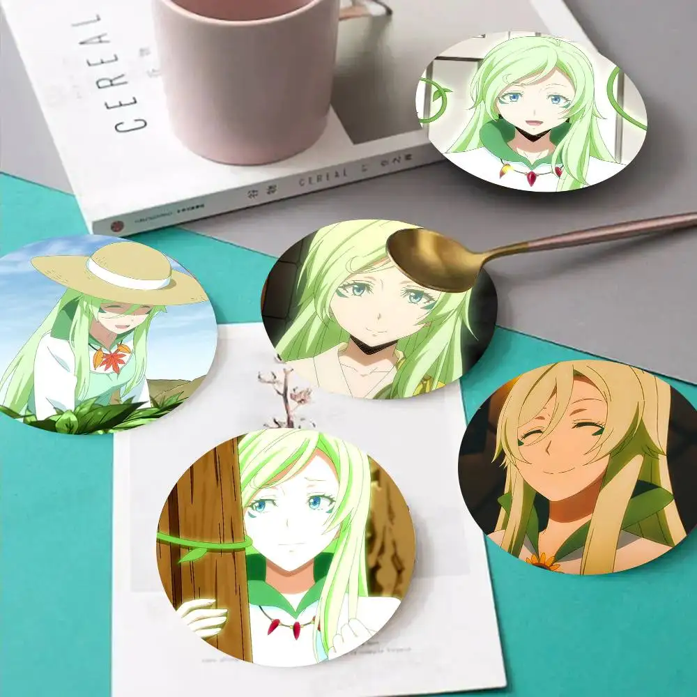 1pc Treyni Anime Characters Wooden Coaster Colour Printing Cup Mat Home Desk Decoration Gifts