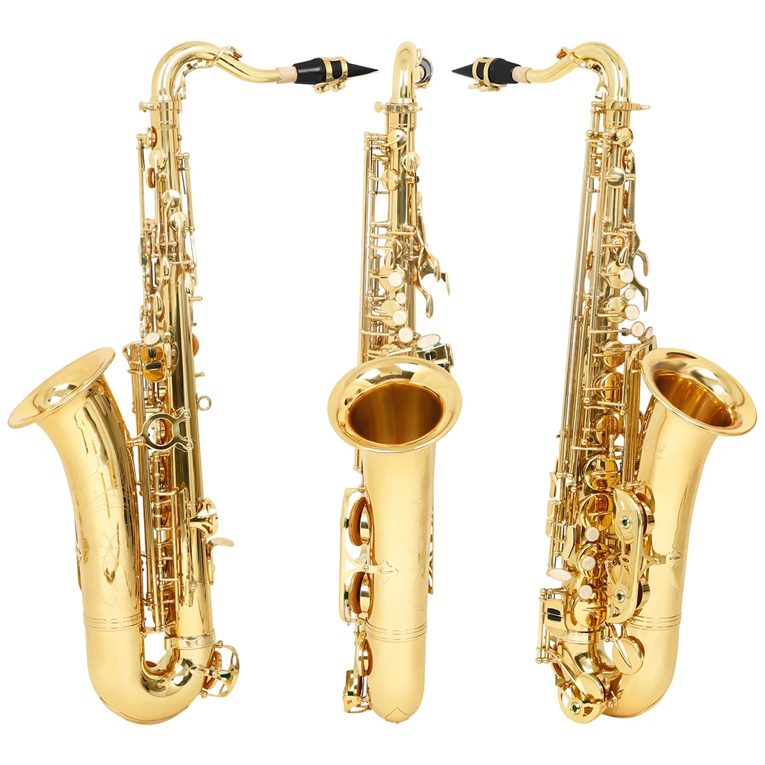 SLADE Brass Body Alto Saxophone Carved C Key Sax Professional Woodwind Instrument Saxofone with Case Reeds Parts & Accessories