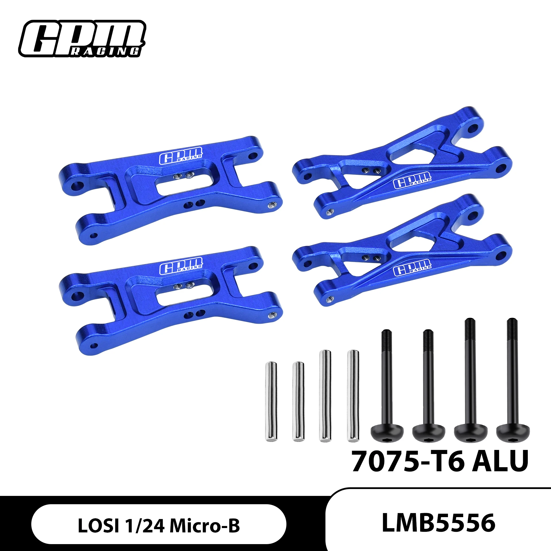GPM LOSI 1/24 Micro-B / 1/28 Micro-B LOS-1768 7075 Alloy Front & Rear Lower Arms