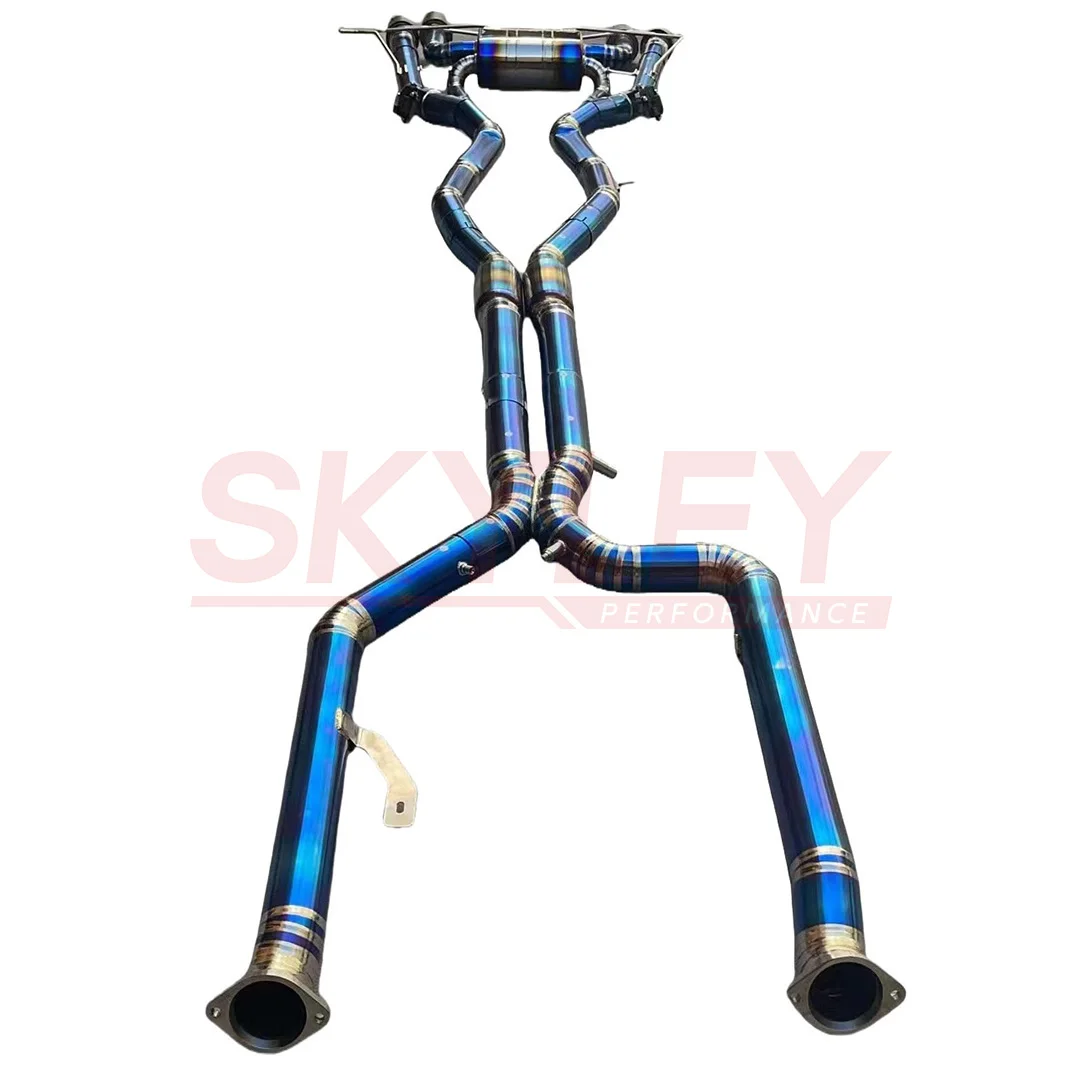 Oem Performance Titanium Catback System With Electroplating Blue Tips for Bmw M3/m4 G80/g82 3.0t 2019-2023 Racing Exhaust Pipes