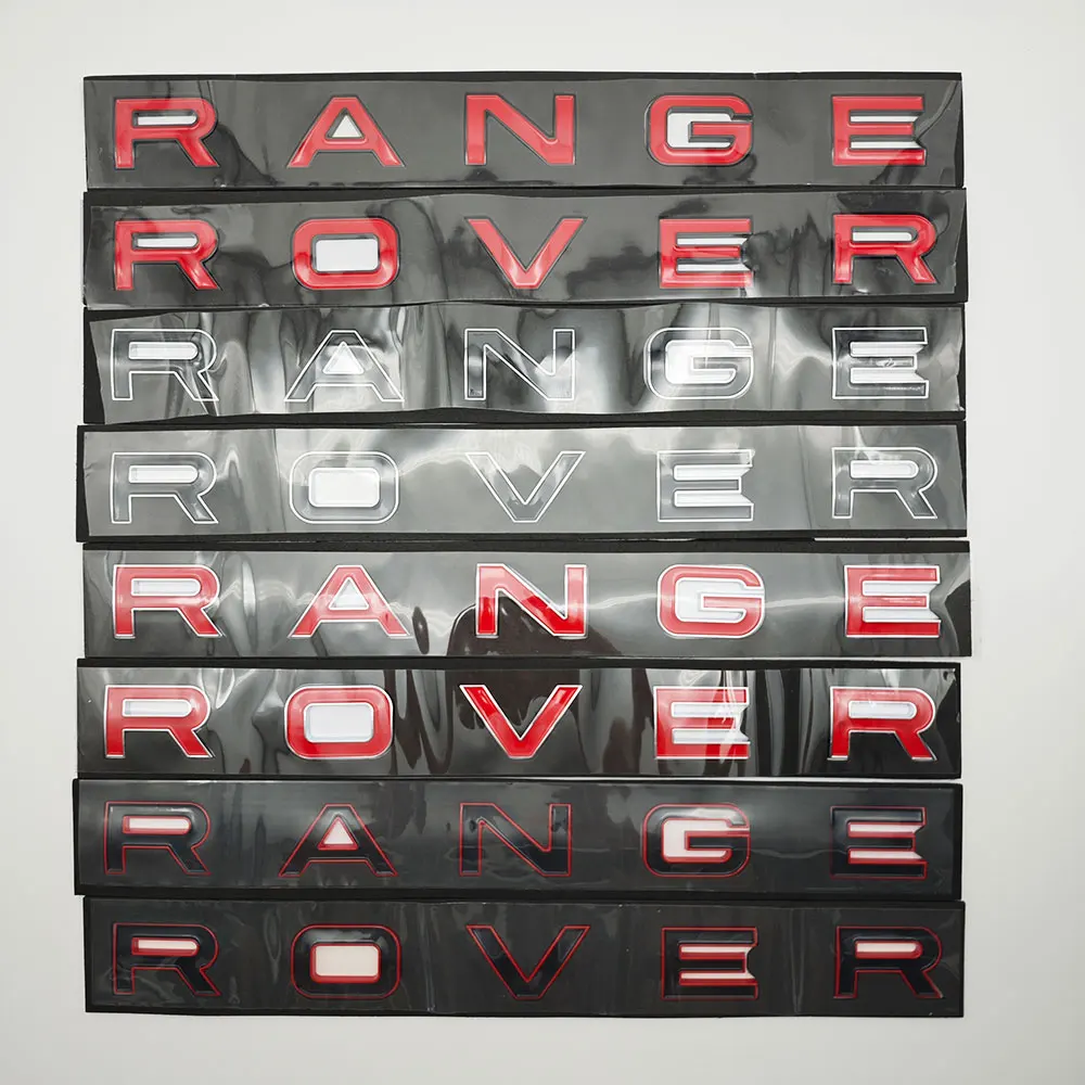 New 3D Logo Range Rover Letters Emblem Car Front Hood Bonnet Sticker For Range Rover Discovery Sport Evoque Vogue Accessories