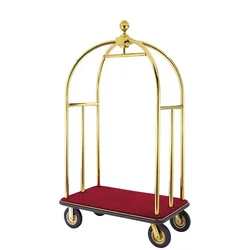 Hotel Concierge Birdcage Trolley Luggage Cart Luxurious Bird Cage Luggage Trolley