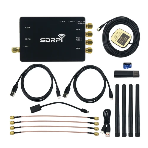 ZYNQ용 검정색 알루미늄 합금 쉘 AD9361을 갖춘 HamGeek SDRPi SDR 플랫폼 소프트웨어 정의 라디오 플랫폼