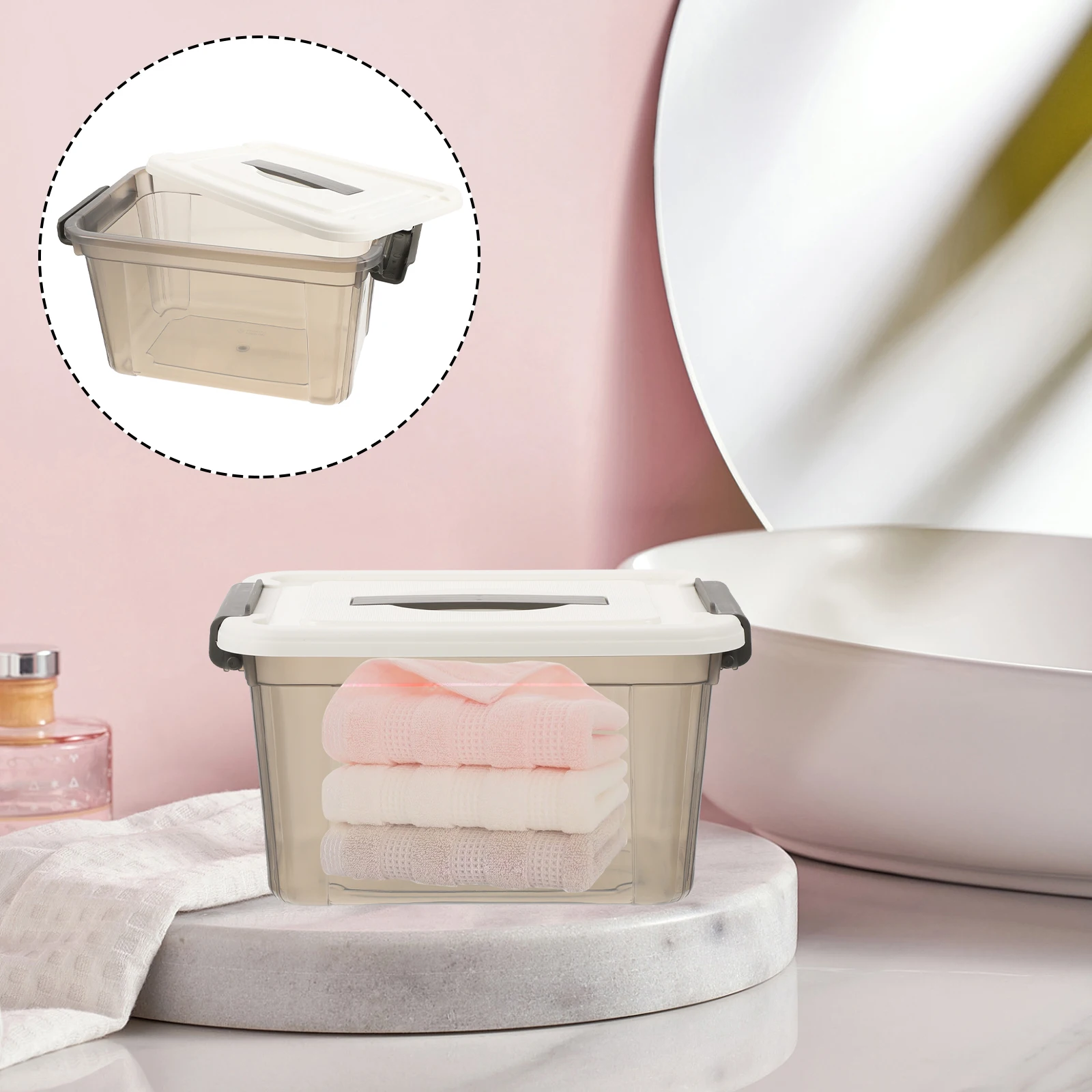 Clear Storage Box With Lid For Clothes Stationery Toy Plastic Collection Case Home Organizer Box for Sewing Sundries Supplies