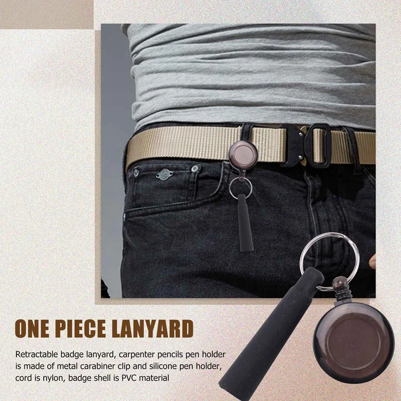 4 szt. Elastyczny silikon wysuwany pojemnik na ołówki, chowany i wyciągany długopis do stolarki, murarz, producent rękodzieła