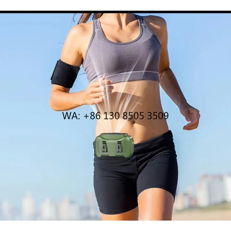 

5 Speeds Strong Airflow 38 Hours Battery Brushless Motor Three Type Light Adjustment Hands-Free Hanging Personal Waist Fan