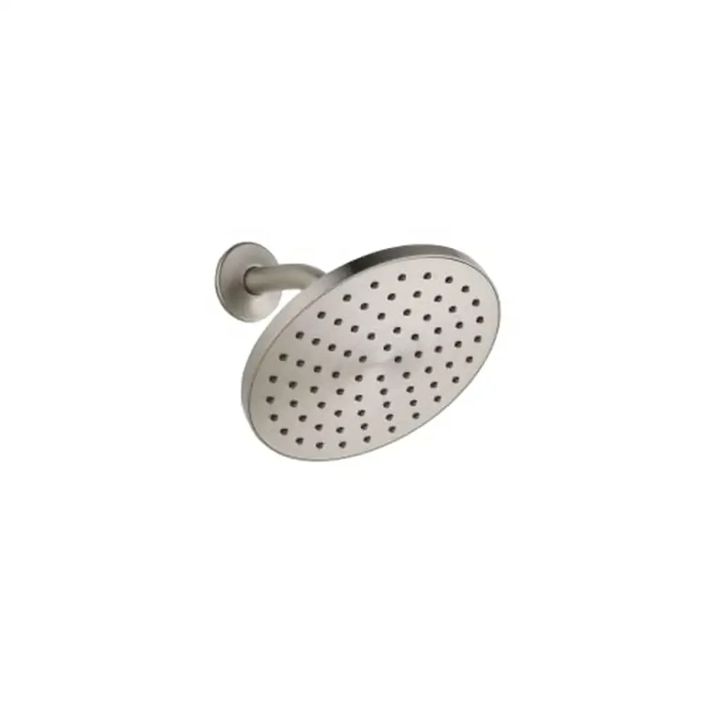 Brushed Nickel Universal Components Shower Head with Full Body Spray Easy Clean Rubber Spray Holes 36 Degree Swivel WaterSense