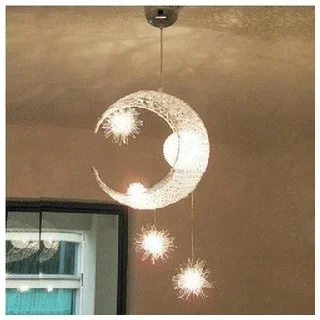 Moderno lua estrela led lustres de sala luminária para crianças quarto crianças luminária teto luminária