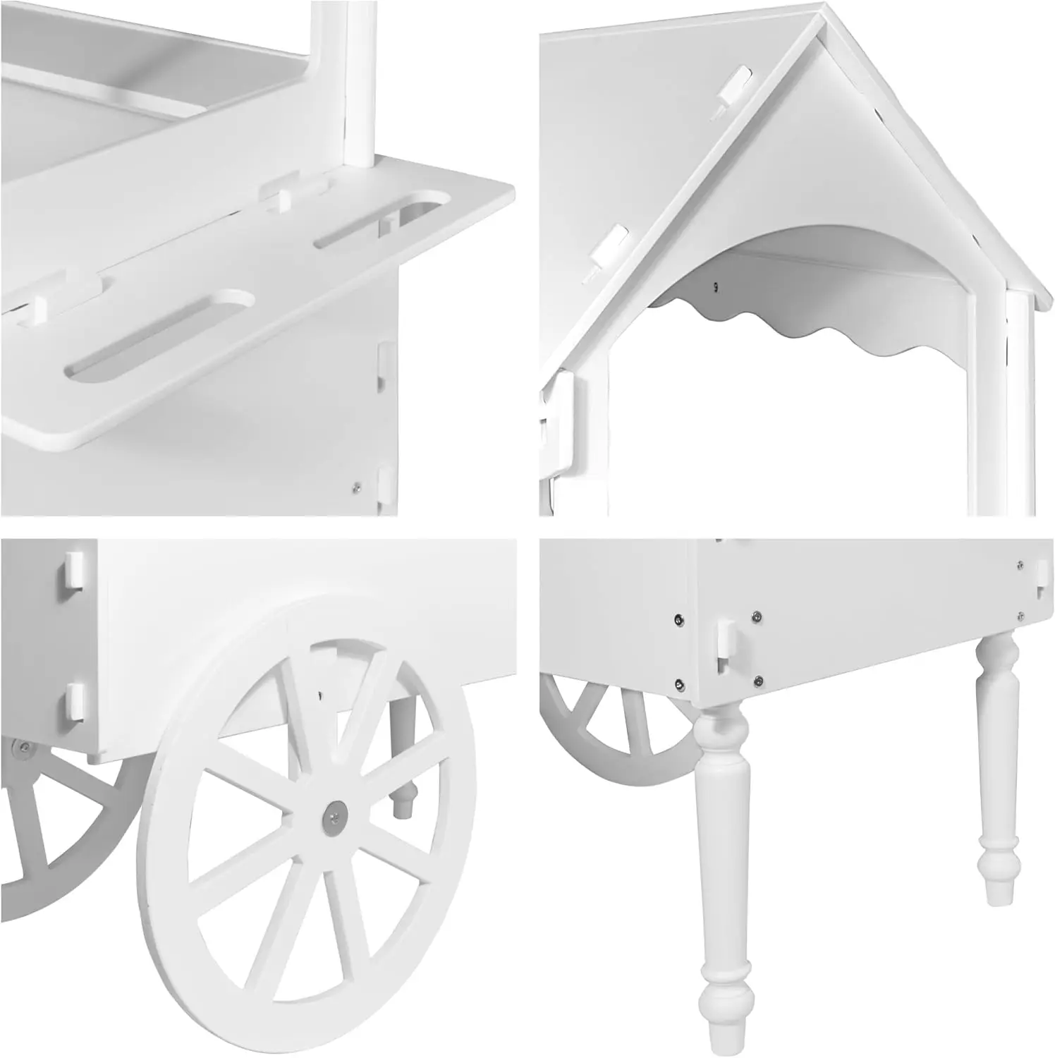 Candy Cart Display Stand With Wheels for Party - Cake Stand - Dessert Cart - Decorated Wood for Birthdays Wedding image 5