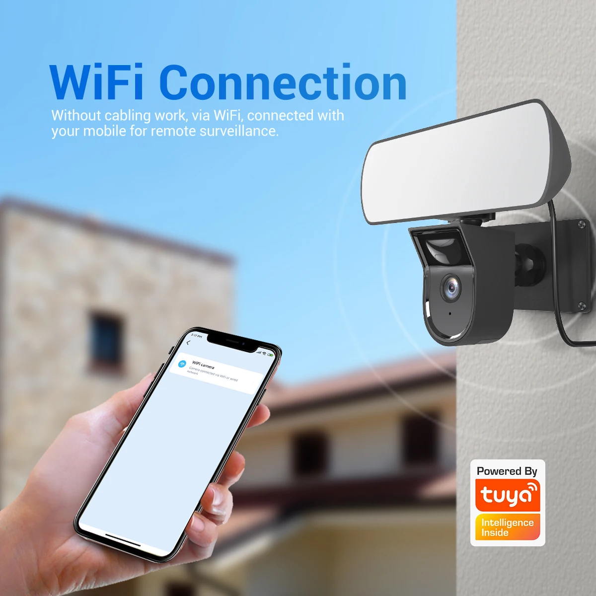 ESCAM QF615 Tuya APP 3MP 1296P 2300Lumen proiettore telecamera IP a colori AI rilevamento umanoide sicurezza domestica CCTV Baby Monitor