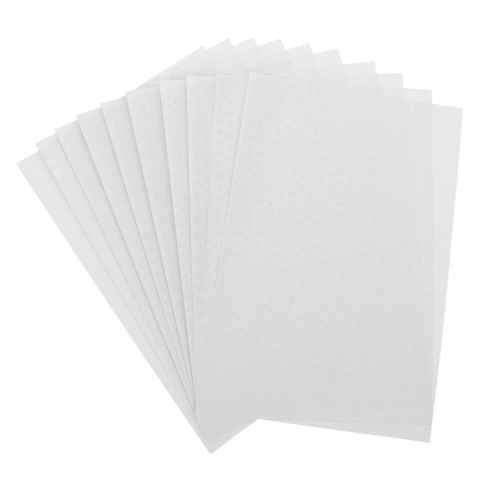 10Pcs PVC Eye Mesh Sheets 11.8x7.87 Inches Plastic Mesh for Crafting Mask Eyes Breathable Lightweight Fursuit Costume Supplies