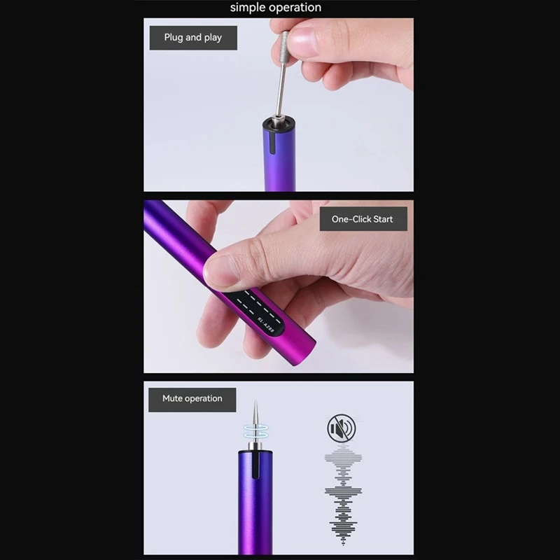 DIY Electric Mini Grinder Engraving Pen Wireless Grinder With Battery Wireless Micro-Rotary Tool For Drilling