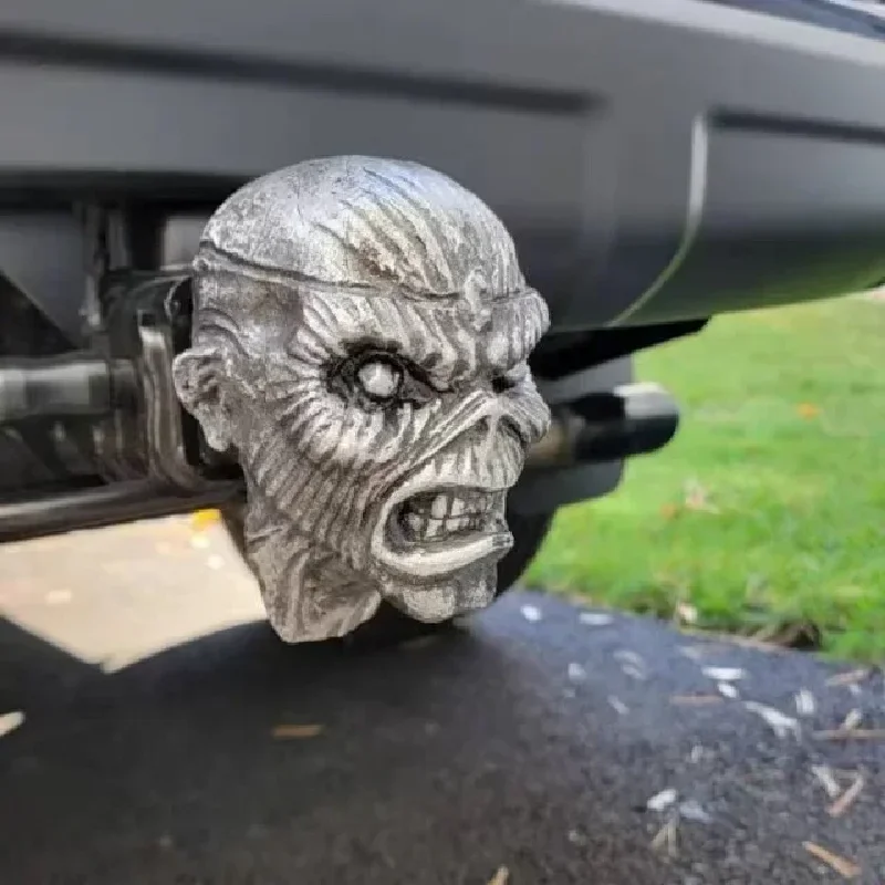 New Car Hood Decoration Skull Decoration Lron Maiden Hook Cover Metal Skeleton Statue Handmade Cast Steel Girl Hook Cover Gift