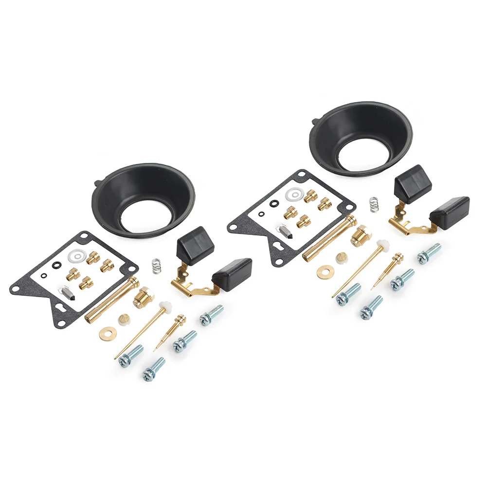 2 Sets Motorcycle Carb Rebuild Carburetor Repair Kit Diaphragm Float For Yamaha Virago 750 XV750 1981 1982 1983