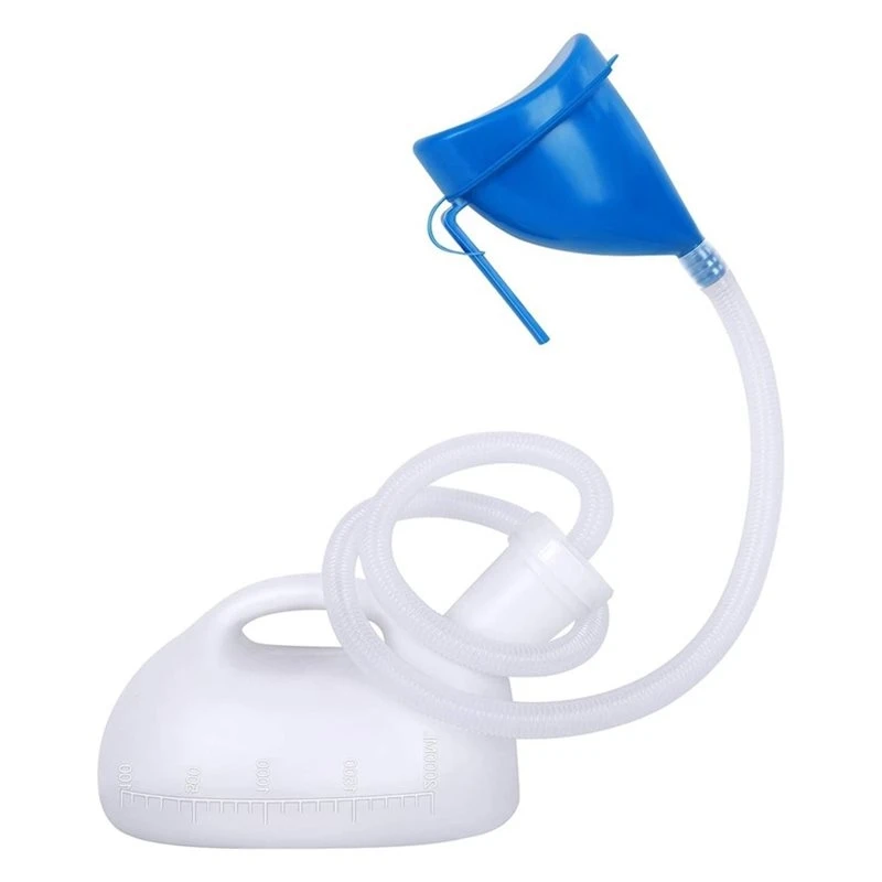 Beauty Unisex Potty With Lid And Funnel, Portable Pee Bottle For Men And Women, 2000Ml Capacity Male Female Reusable Urinals
