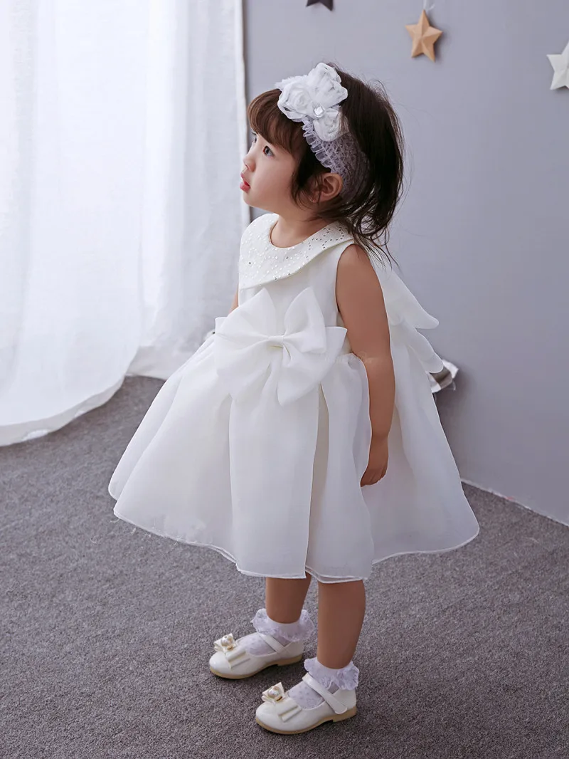 Baby Girl Dresses with Bow Baby Vestido  Fashion Party Wear Infant Toddler Baby Girls Clothes for 0 to 24 Month RBF174009