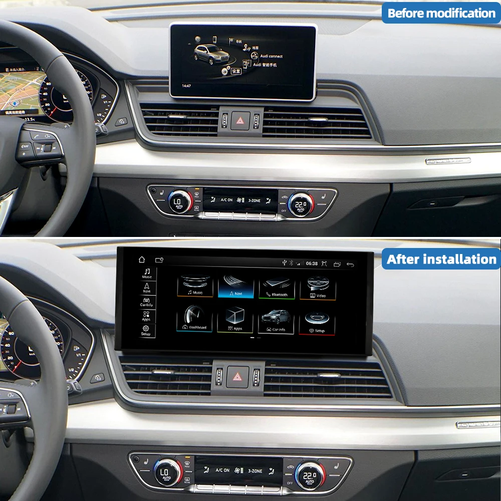 hot sale：Zlh 12.3Inch Android13 Car Radio Multimedia Carplay Display System Screen Player for Q5L 2018 2019 2020