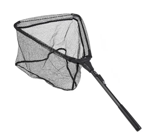 78CM Folding Fish Landing Net Portable Collapsible Triangular Fly Fishing Long Handle  Landing Net