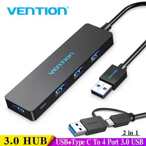 4-Port USB Hub Type-C Slim VEnTIOn