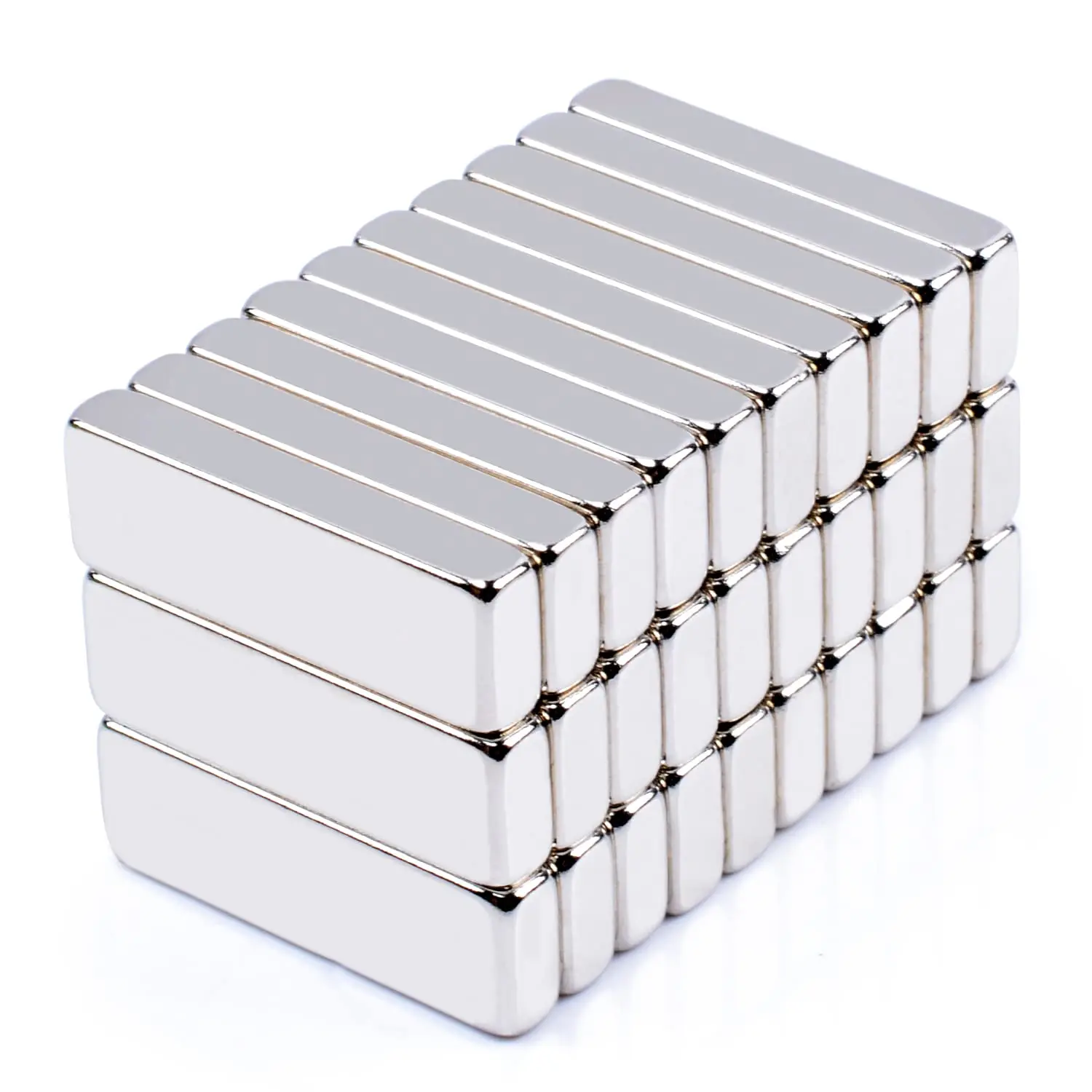 Block Neodymium Permanent Magnet - Rectangular Block Shape with Corrosion-Resistant Coating for Home, Office and DIY Projects