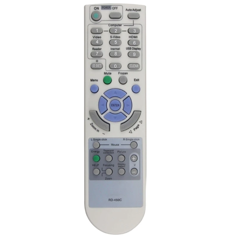 Remote Control Replacement for NEC Projector Rd-450c Rd-448e Np-v260+ Remote