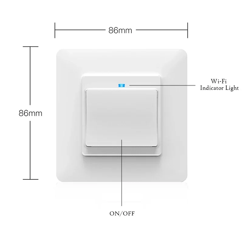 WiFi Smart Wall Light Switch Socket Outlet EU UK UN, Tuya Smart Life App Remote Control Push Button Switch Alexa Google Home