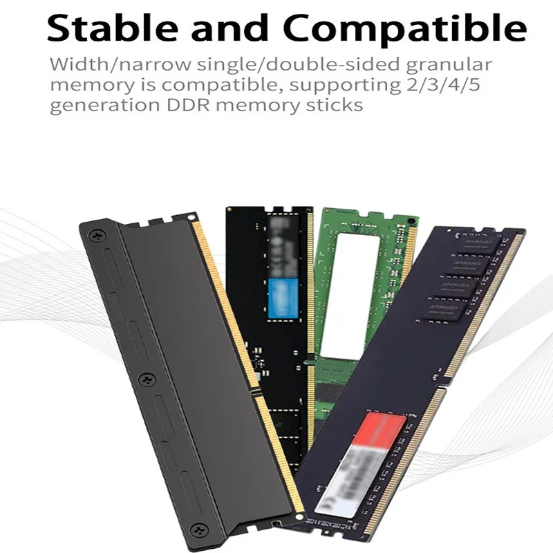 TEUCER Computer Memoria RAM Dissipatore di calore con cuscinetto termico conduttivo per memoria PC desktop DDR2/DDR3/DDR4/DDR5