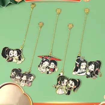 Cadeau Koper Anime Bladwijzer Veelkleurige Paginamarkering Metalen Uitholling Bladwijzer Mo Dao Zu Shi Grootmeester Boek Clip Leraren