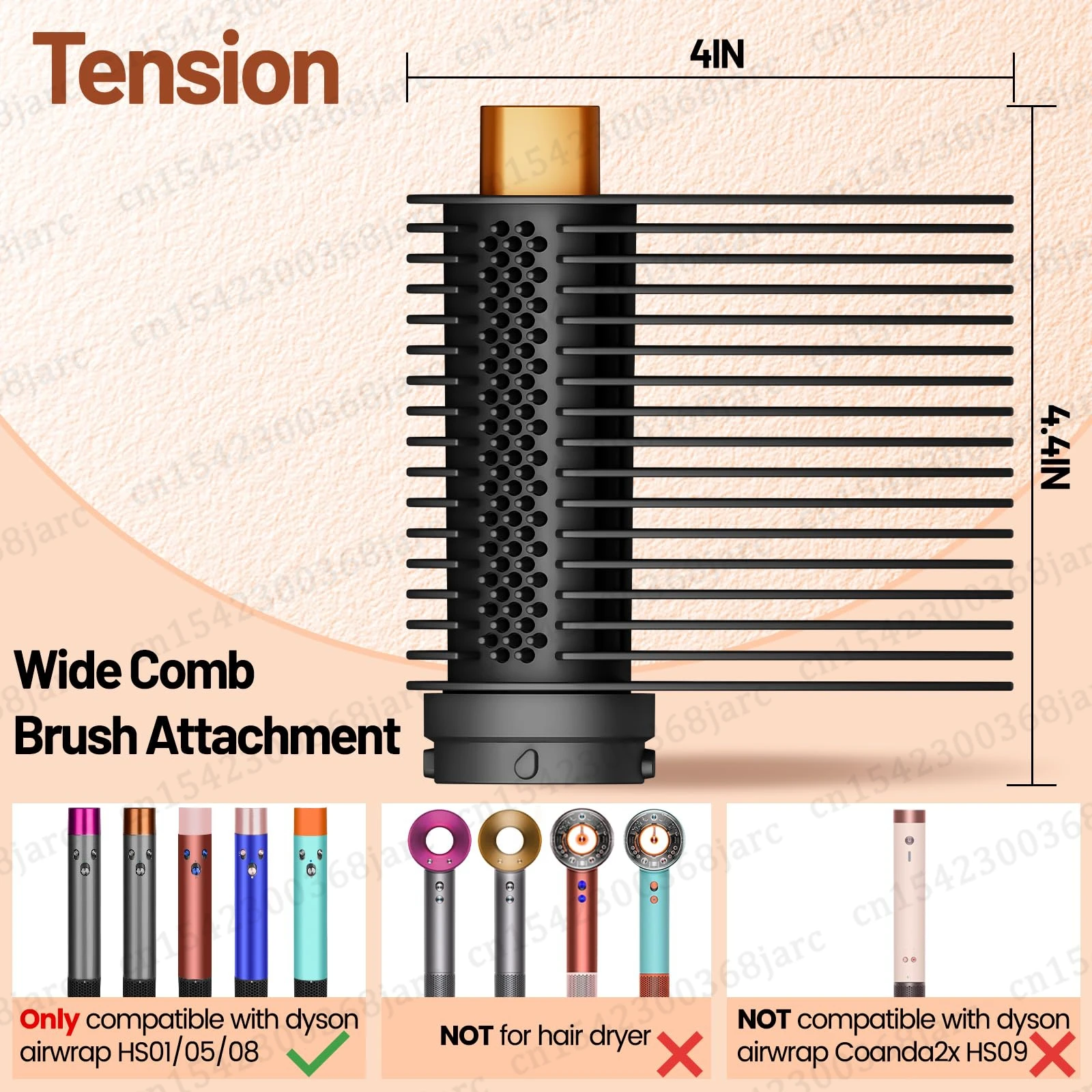 Upgraded Round Volumizing Brush For Dyson Airwrap HS01 HS05 HS08 Sencicimen X9 Straight Curls Hair Styling Nozzle Accessories view 6